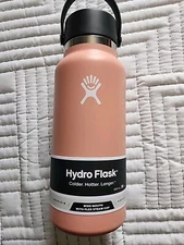 NEW Hydro Flask 32 oz. Wide Mouth Bottle with Flex Straw Cap - Grapefruit