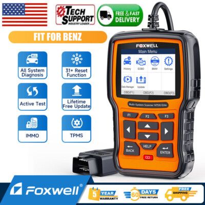 FOXWELL NT510 Elite Bidirectional OBD2 Scanner for Mercedes Benz Diagnostic Tool