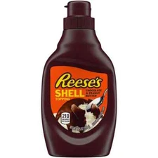 REESE'S 7.25 fl. oz. Chocolate and Peanut Butter Shell Topping - 6/Case