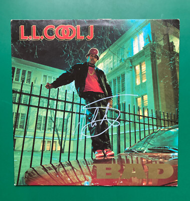 LL Cool J - SIGNED -  BAD (Bigger and Deffer) Vinyl LP - 1987 Def Jam Hip Hop