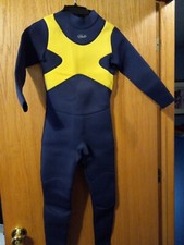 hevto Full wetsuit blue  yellow long sleeve size 12, 90 neoprene 10 nylon