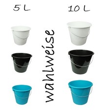 Haushaltseimer mit Metallbügel Farbe wählbar, 5 oder 10 Liter, Eimer Putzeimer