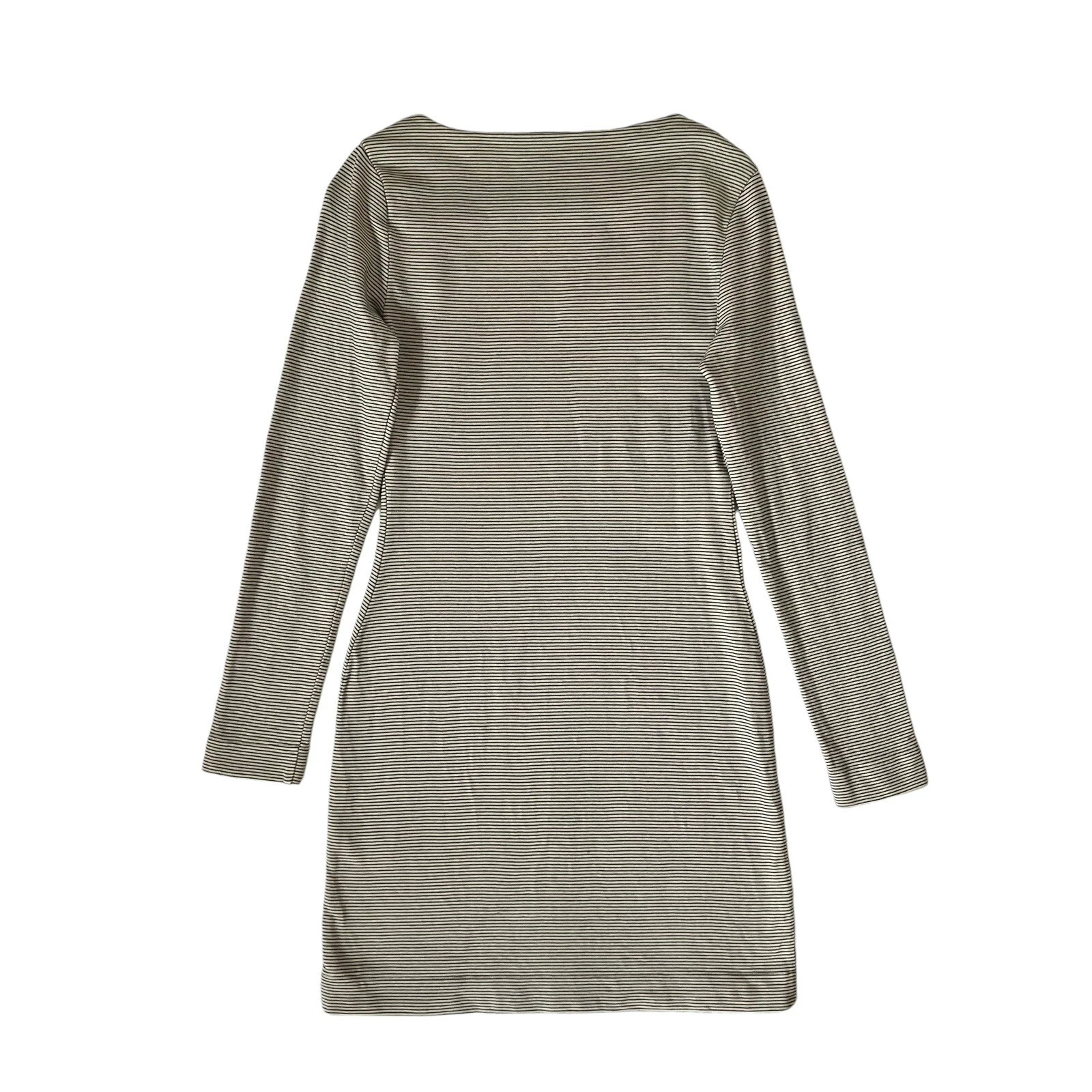 Abito Kate Spade donna S nero a righe manica lunga pullover bodycon sabato