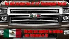 Mexican Flag Overlay Decals Stickers For Chevy Bowtie Emblem- 2 U Cut Mexican Flag Overlay Decals Stickers For Chevy Bowtie Emblem- 2 U Cut