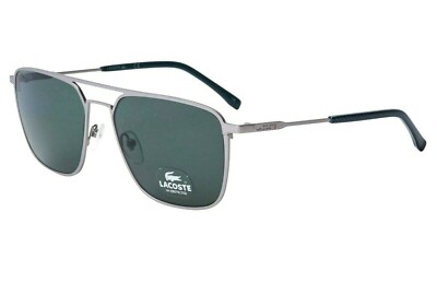 LACOSTE L194s 035 Matte Grey Green Unisex Square Sunglasses 57mm NWT