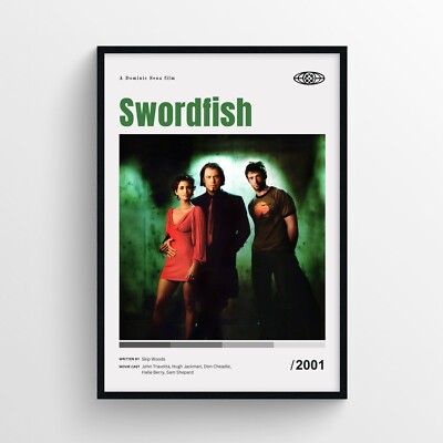 Swordfish Movie Poster Print, Wall Art - Unframed