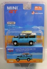LAND ROVER DEFENDER 110 BLUE WITH SURFBOARDS USA EXCLUSIVE MIJO MINI GT 2020