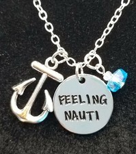 Beach Themed Necklaces W/ Trinkets Sea Glass Silver Chic Beachy 5 Options