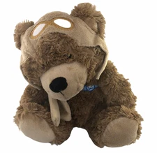 Aviator Teddy Bear Plush Airplane Pilot Brown Soft Stuffed Animal 9"
