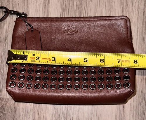 Coach Bleecker Wristlet Clutch Leather Grommets Universal - Picture 5 of 5