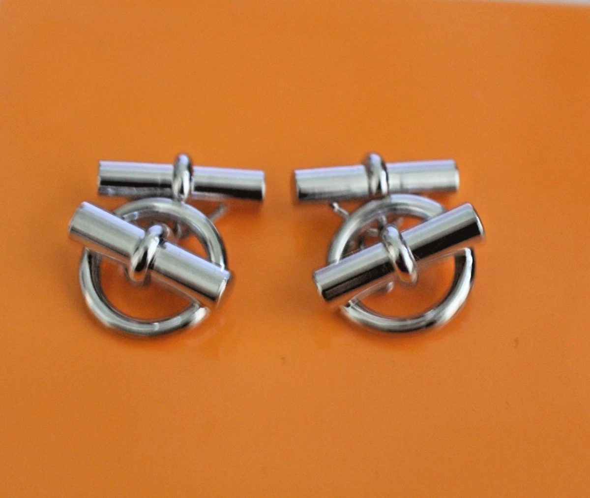 HERMÈS Silver Cufflinks for Men for sale | eBay
