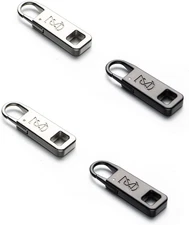 Heavy Duty Zipper Pull Replacement for Luggage Suitcases 4 Pack Metal Repair