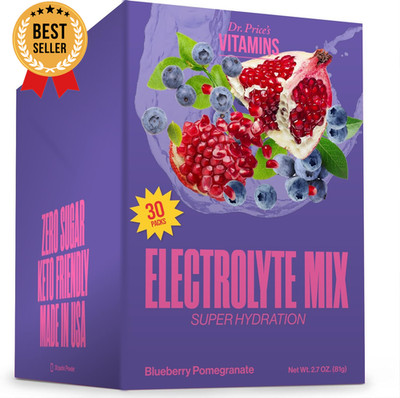 Dr. Price s Hydration Electrolyte Mix   30 Pack, No Sugar, Blueberry