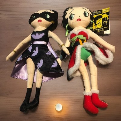 Vintage Betty Boop Plush Dolls Christmas 2 Batman Betty & Santa