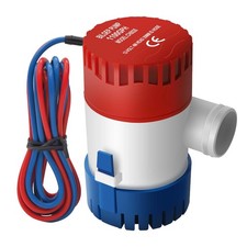 1100GPH Bilge Pump 12V,Submersible Boat 1-1/8" 1100gph