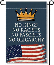 No Kings Double-Sided Garden Flag for Outdoor House Yard Sign Garden Decor Parad