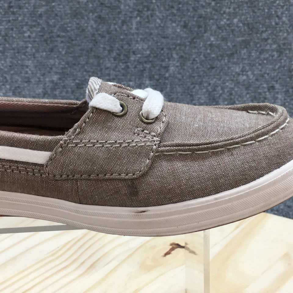 Zapatos de barco Keds para mujer 6 barcos marrón sin cordones informales parte superior baja punta redonda cómodos Foto 3 de 4