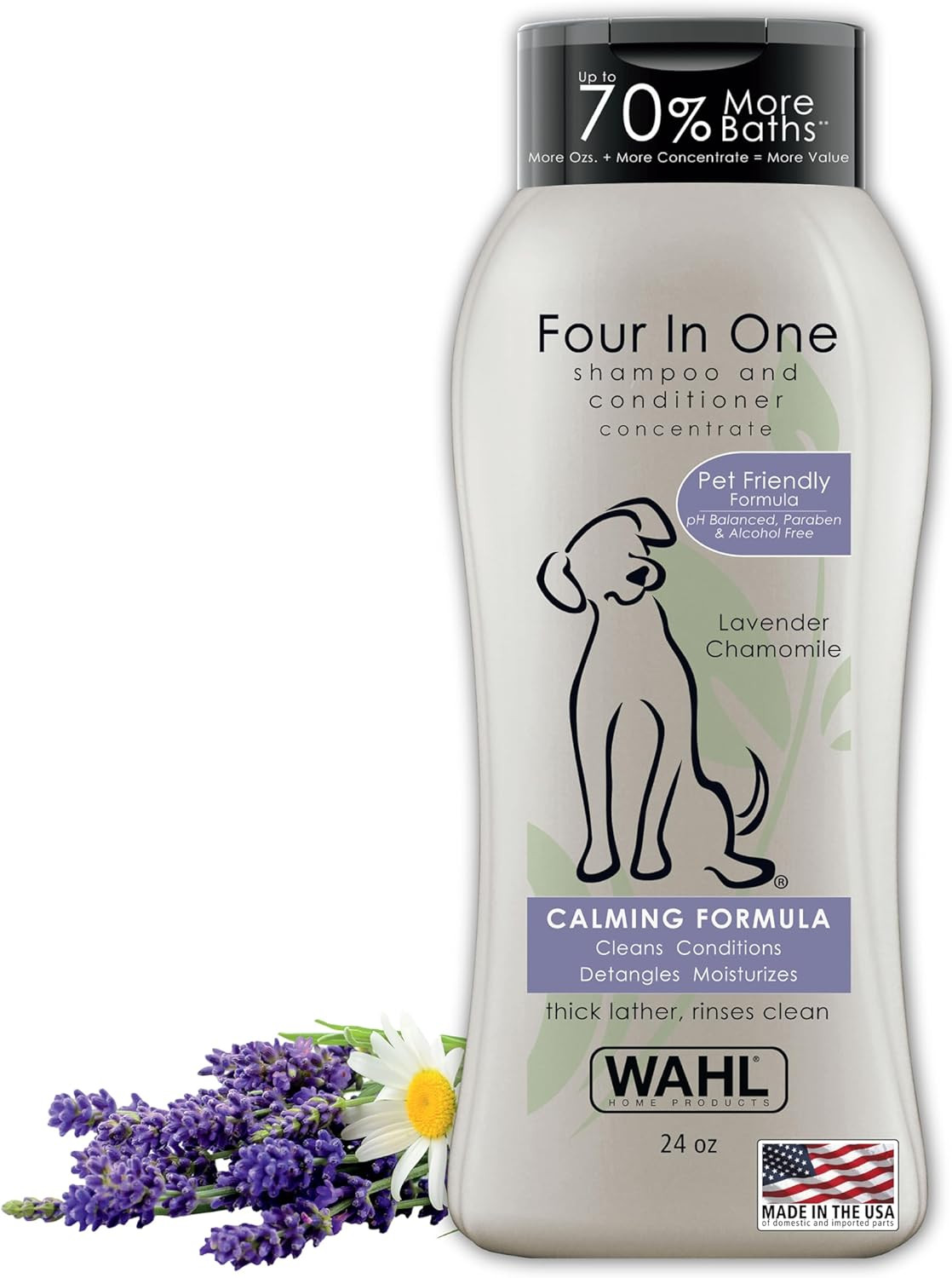 USA 4-In-1 Calming Dog Shampoo with Lavender Chamomile Scent
