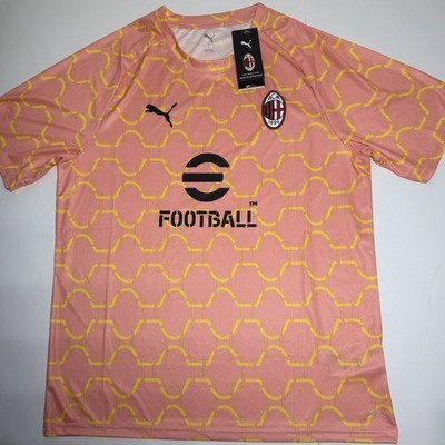 Puma AC Milan Warm Up Jersey Pink Yellow Men s Large NWT DryCELL NEW