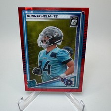 2025 Panini Donruss Football Gunnar Helm Rated Rookie Red Pandora Prizm #371
