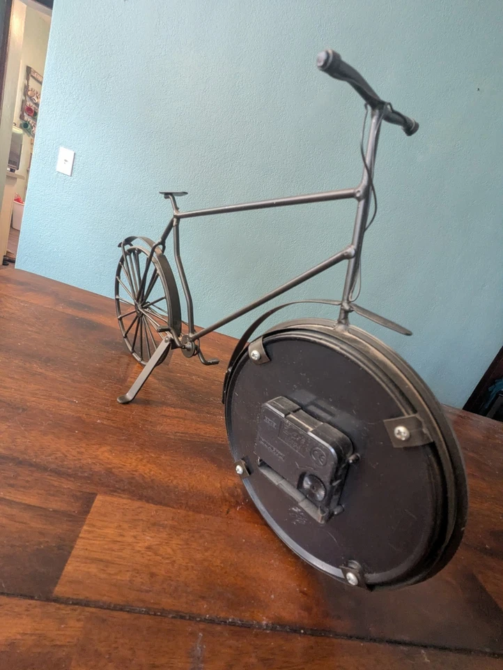 Bicycle Metal Frame Clock 16" x 11" Home Office Art Decor - Image 3 of 3