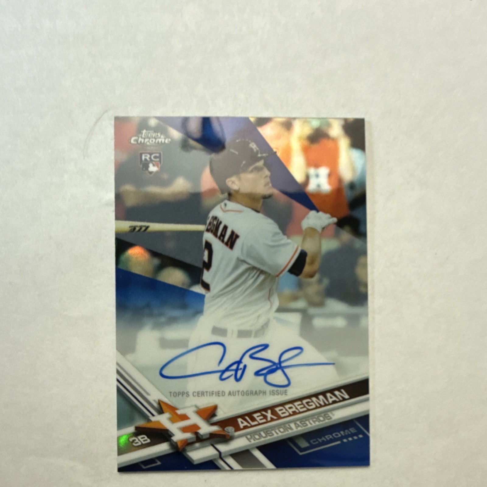 Topps 2017 Chrome Rookie Autograph Blue Refractor RA-AB Alex Bregman /150 Astros