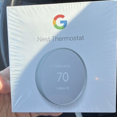 Google Nest Thermostat Wi-Fi App Control Gray Programmable Wall-Mounted