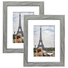 8x10 Picture Frame Set of 2, Grey Photo Frame of Rustic Style, Multi 8 by 10 ...
