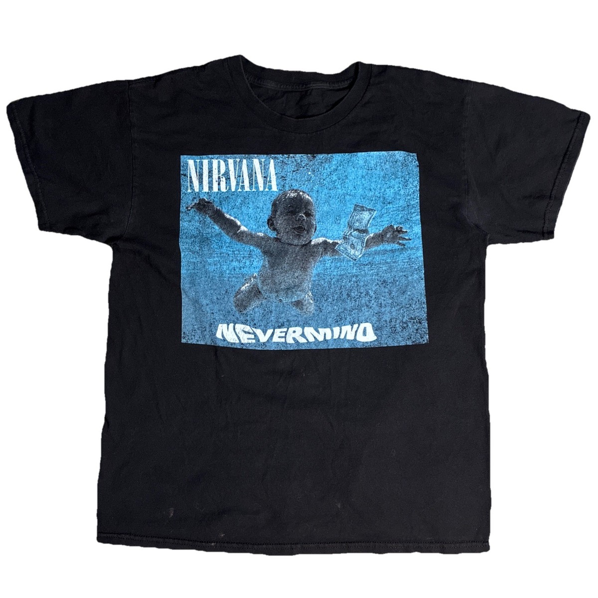 90s Vintage Nirvana Nevermind Album Black Band T Shirt Men's Size