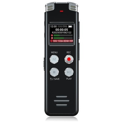 64GB Digital Voice Recorder with Playback: Activated mini, balck 
