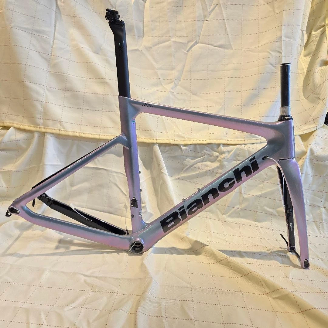 Cadre Vélo Bianchi Columbus Thron Acier (vert, 58cm) Avec Fourche - Occasion