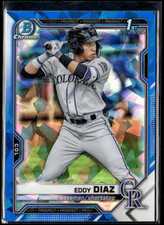 Eddy Diaz - 2021 Bowman Sapphire Card BCP-33 Colorado Rockies