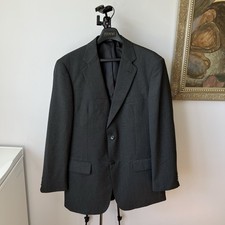 Haggar Men's Dark Gray Blazer Suit Jacket Size 42L Button Sport Coat