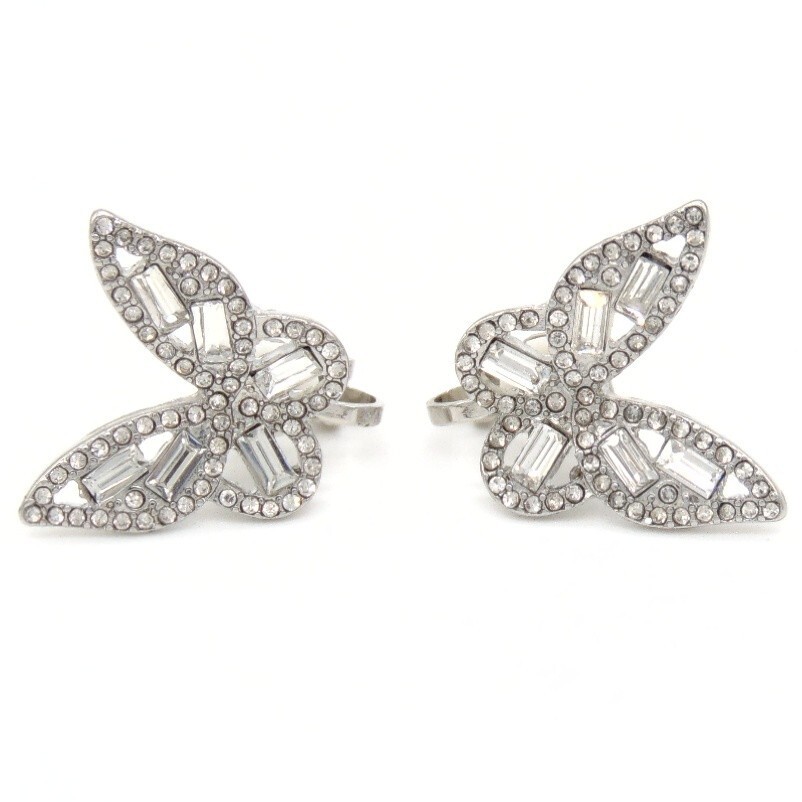 Clip On Earrings Ear Crystal Silver Non-piercing Zircon Unisex Clip-on Gift