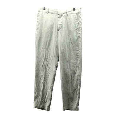 H&M 100% Linen Trouser Dress Pants Mens 32 Regular Fit Straight Leg Sage  Green | eBay