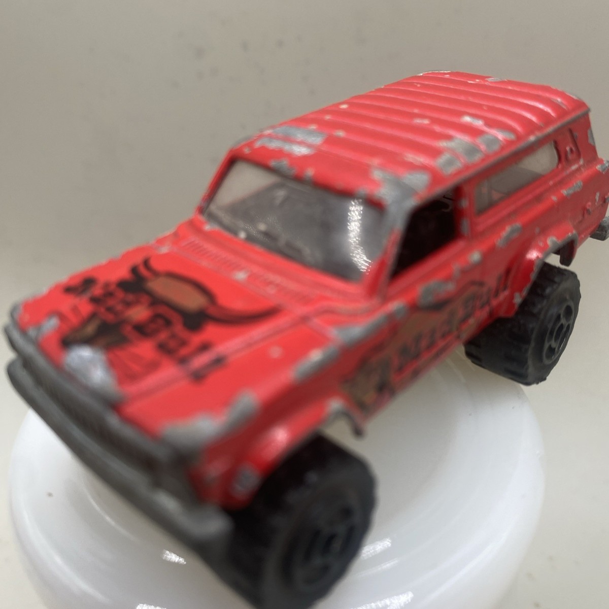 MAJORETTE 4X4 JEEP CHEROKEE MAD BULL #236 RED 1:64 DIECAST 3