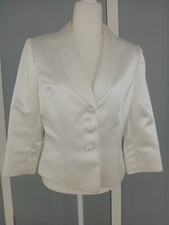 Tahari Arthur S. Levine Luxe White Blazer Women's SZ 10 Work Career Evening FL