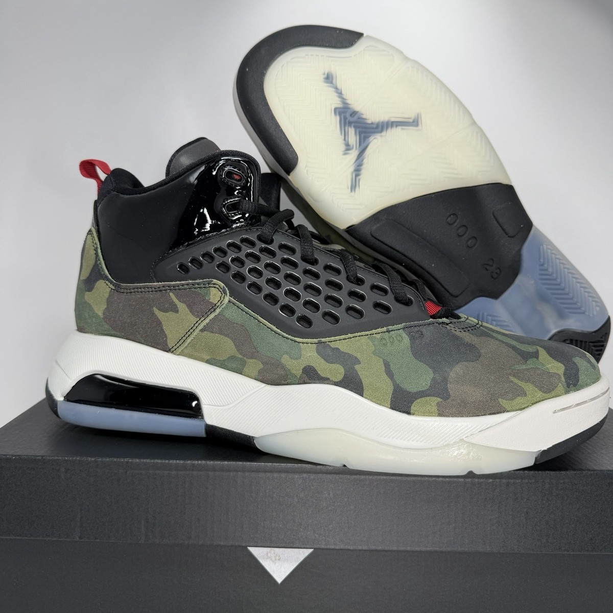Nike Air Jordan Maxin 200 Camo Olive Red Black Men's Sizes CD6107