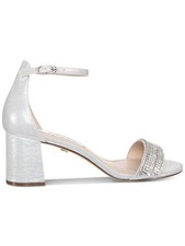 NINA Womens Silver Cushioned Elenora Open Toe Buckle Dress Sandals 5.5 M