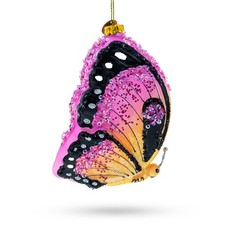 Graceful Butterfly Blown Glass Ornament