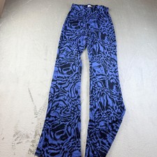 Urban Outfitters Blue Black Swirl Print High Rise Flare Pants Women's Small