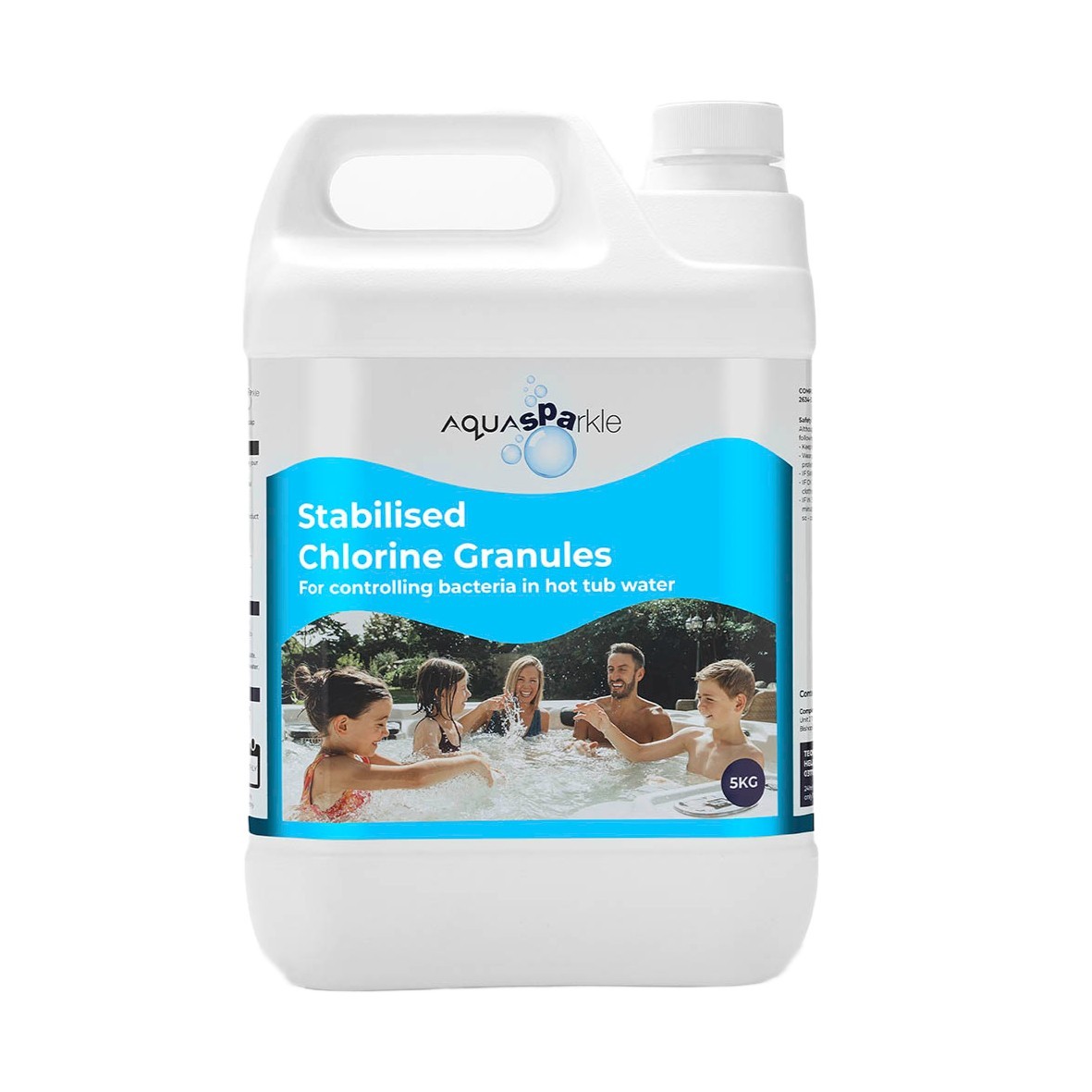 Aquasparkle Stabilised Chlorine Granules 5kg Hot Tub Spa Tubs Hottub Granular