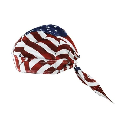 2pcs coton casquette de cyclisme casquette de crâne drapeau américain motif - Photo 1/4