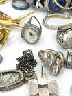 Estate Vintage Costume Jewelry Lot Gold Filled Watch Bracelets Earrings Sterling — photo 2