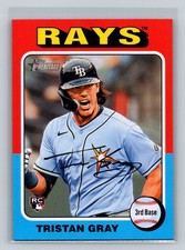2024 Topps Herritage High Number #607 Tristan Gray RC MLB Tampa Bay Rays