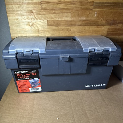 #ad Craftsman 20quot; Top Plastic Tool Box 65403 Made In USA Without Removable Tray $24.75