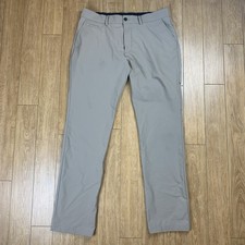 Kjus Ike Pants Men 36x34 Fits 36x32 Khaki Chino Performance Golf Stretch READ