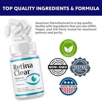 1PCS Retina Clear Capsules, RetinaClear Eye Health Support Supplement 2025
