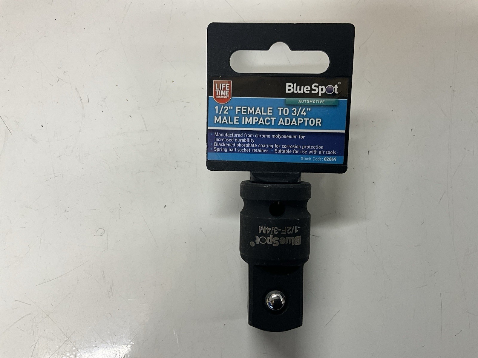BlueSpot Impact Adaptor Socket Converter Reducer 1/2""  Female to 3/4"" Male Drive