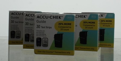 150 Accu-Chek Guide Test Strips 5 boxes of 30 Free Shipping Exp 5/27+
